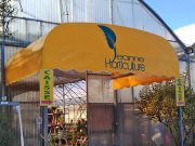 Toile pergola marquise PVC Ferrari-705-1061 avec lettrage personnalise