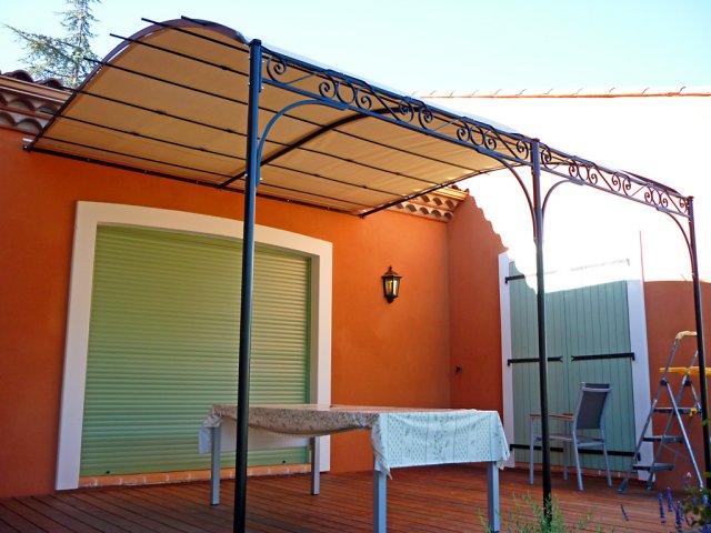 Pergola Toile 9m amovible PVC précontraint Ferrari 705 et Soltis 92 (3)