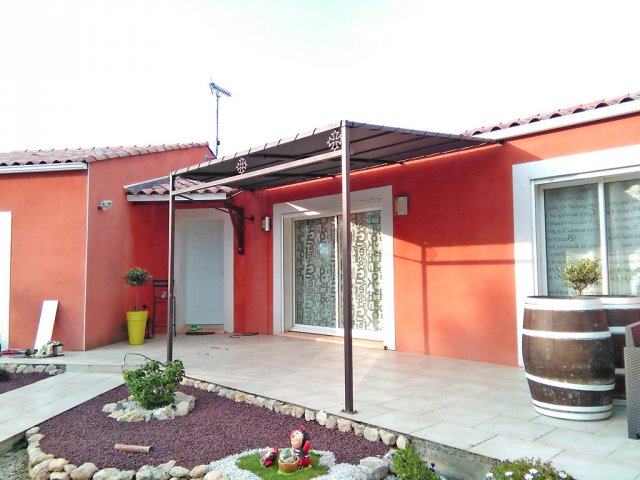 Pergola Toile habillage habitation vue d'ensemble (1)