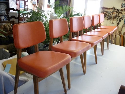 Tapisserie chaises seventies