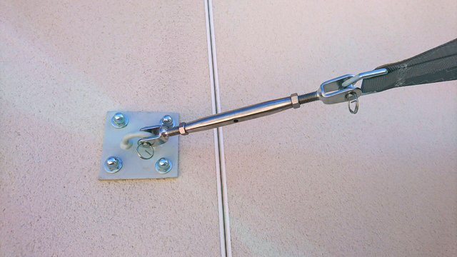 Platine d'ancrage voile d'ombrage