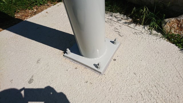 Poteau voile d'ombrage