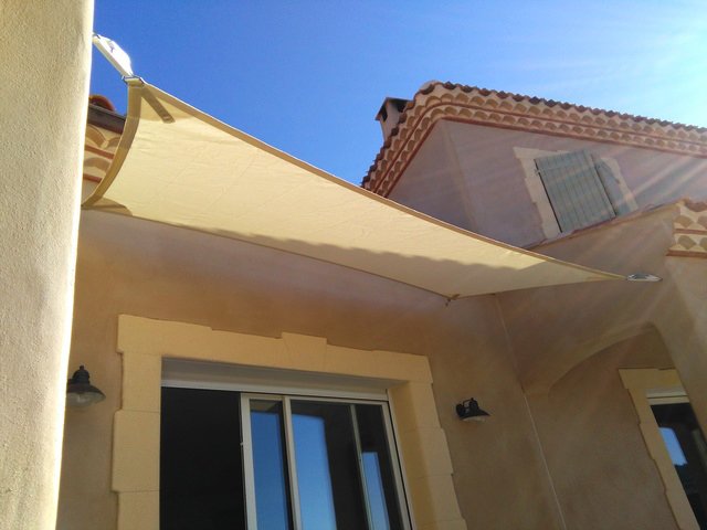 Voile d'ombrage quadrangulaire Stretch tentmesh (2)