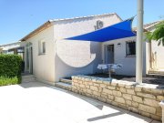 Voile d'ombrage quadrangulaire Stretch tentmesh bleu